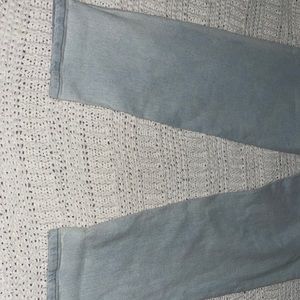 Light wash high rise mom jeans